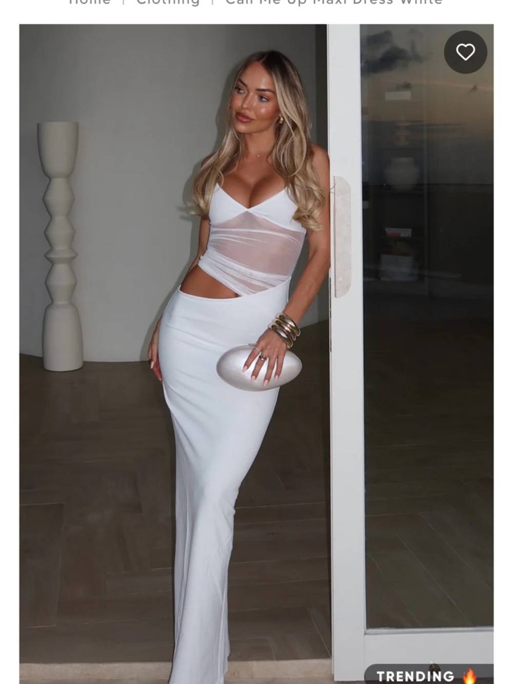 White Fox Boutique Call Me Up Maxi Dress
